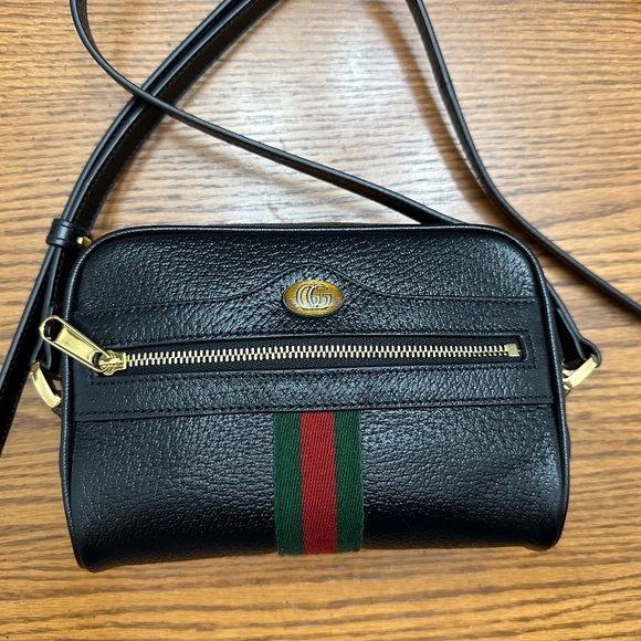 COPY - GUCCI Black Leather Mini Ophidia Crossbody Bag - Picture 2 of 8